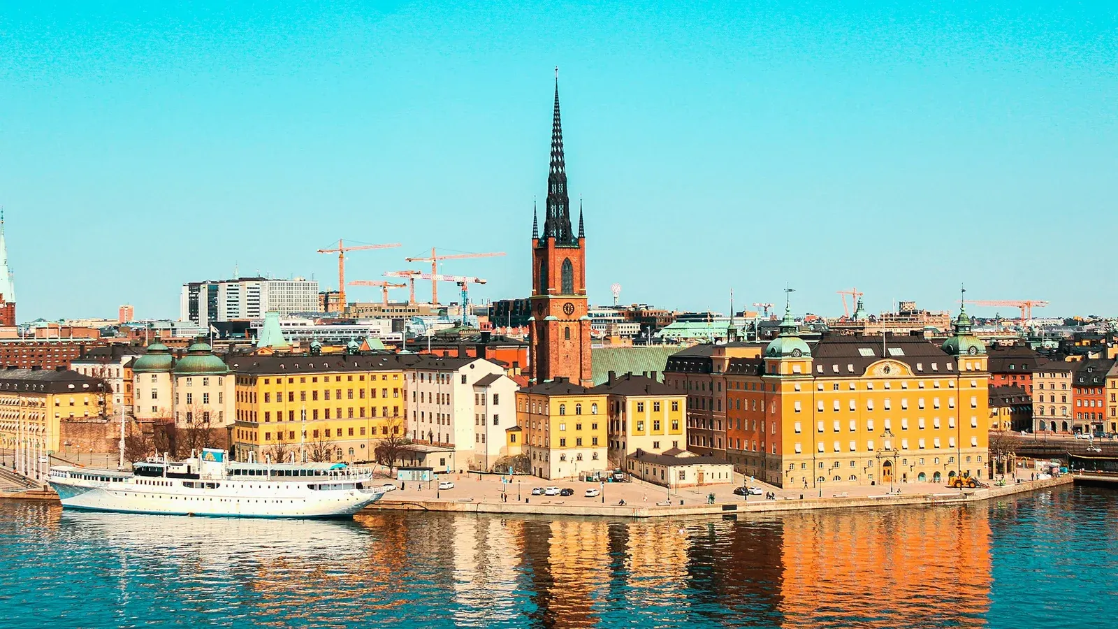 Stockholm waterfront, home of Nasdaq Stockholm where Evolution shares trade